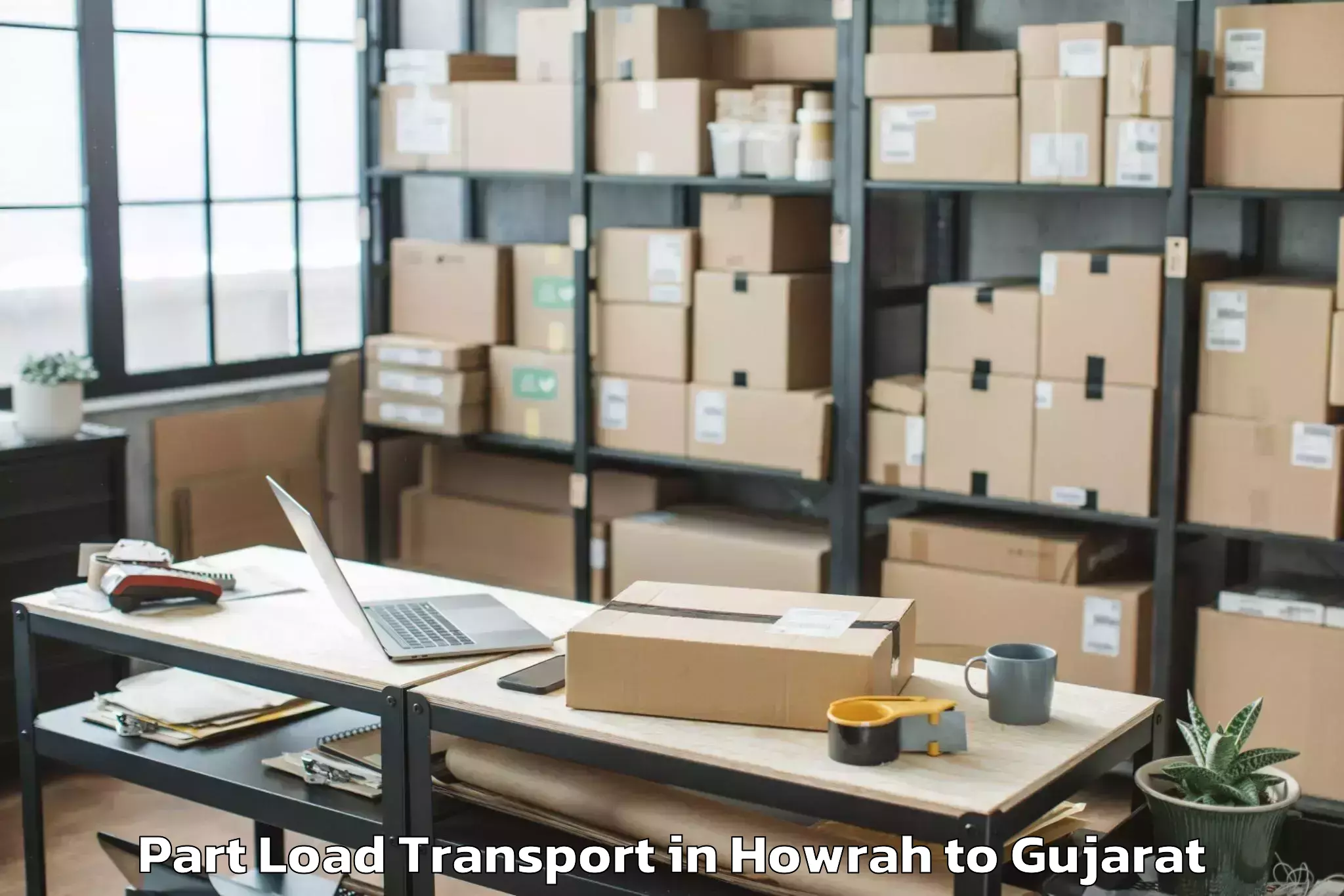 Hassle-Free Howrah to Kadodara Part Load Transport